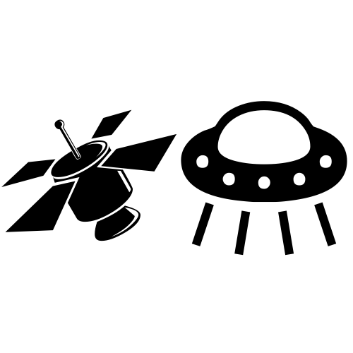 🛰🛸 Emoji Domain black and white Symbola rendering